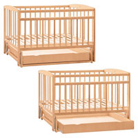 Кровать для детей 1140 (1шт) деревянная (бук), на шарнирах, ящик, 124-65,5-87см