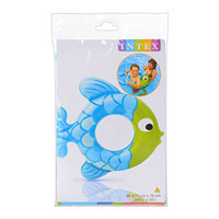 Детский надувной круг в форме рыбки Intex 59222, 2 расцветки (77-76 см)