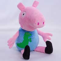 Мягкая игрушка Свинка Джордж с динозавром из м/с Свинка Пеппа (25 см, Копиця 00097-72)