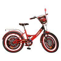 Велосипед детский мульт 20д. CS201 ,красно-черный, зеркало, звонок, в кор-ке, 81*50*16 см