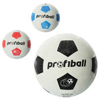 Мяч футбольный VA_0013 (30шт) размер 5, резина Grain, 350г, Profiball, сетка, в кульке, 3 цвета,