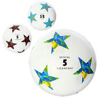 Мяч футбольный VA_0032 (30шт) размер 5, резина, гладкий, 400г, 3 вида,