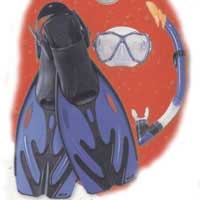 Набор для плавания BestWay 25015 ласты (37-42), маска, трубка