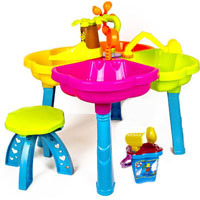 Столик песочница с игрушками и стульчиком Kinderway (3 вида)