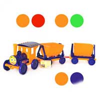 Конструктор 013784-2 (20шт) поезд, прицеп 2шт, 3 цвета, в кульке, 94-25-18,5см