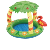 Детский надувной бассейн с надувным дном BestWay 52179 "Джунгли" (99*91*71 см, 26 л)